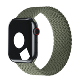 Apple Watch Series SE 1st Gen (2020) - GPS + Cellular - 40MM - Space Gray with Green Braided Solo Loop Band