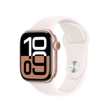 Apple Watch Series 10 (GPS 42mm) - Gold Aluminium With Pinks Sports Band