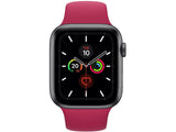 Apple Watch Series 10 (GPS 46mm) - Jet Black Aluminum With Red Sport Band