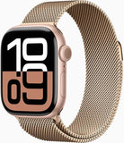 Apple Watch Series 10 (46mm) GPS – Rose Gold Aluminum Case with Gold Stainless Steel Band