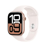 Apple Watch Series 10 (GPS + Cellular 46mm) - Rose Gold Aluminum With Light Blush Sport Band