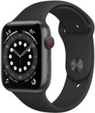 Apple Watch Series 6 (GPS + Cellular 44mm) -  Aluminum Space Grey With Black Sport Band