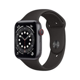 Apple Watch Series 6 (GPS + Cellular 44mm) - Space Gray Aluminum With Black Sports Band