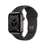 Apple Watch Series 6 (GPS + Cellular 40mm) - Graphite Stainless With Black Sport Band