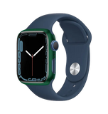 Apple Watch Series 7 (GPS 41mm) - Green Aluminum with Blue Sport Band