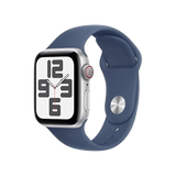 Apple Watch Series SE (2nd Gen) - GPS - 44mm - Midnight Aluminum with  Blue Sports Band