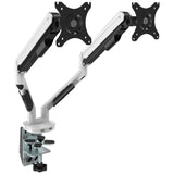 J.Burrows Dual Monitor Arm 10"-30" with Dual USB White - As New Open Box