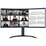 Refurbished LG 34" UWQHD 100Hz USB-C 65W PD Curved Monitor 34WR55QK