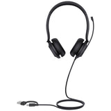 Yealink UH35 Dual On-Ear Corded Headset Black