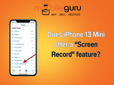 Does iPhone 13 Mini offer a “Screen Record” feature?