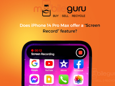 Does iPhone 14 Pro Max offer a “Screen Record” feature?