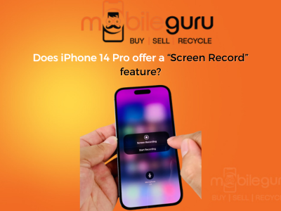 Does iPhone 14 Pro offer a “Screen Record” feature?