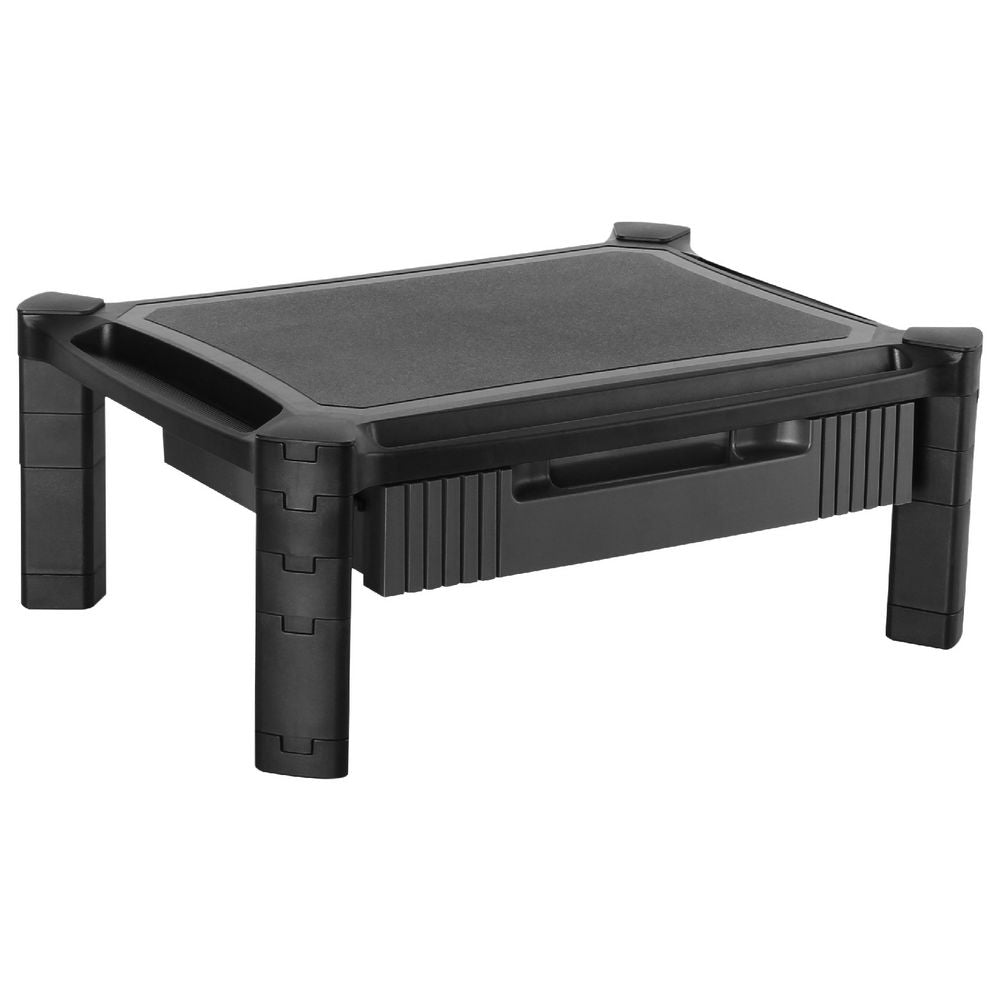 J.Burrows Monitor Riser with Drawer Black - As New Open Box