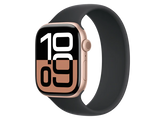Apple Watch Series 10 (46mm) GPS + Cellular – Rose Gold Aluminum  With Black Sport Band
