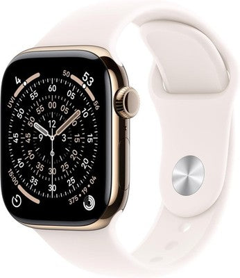 Apple Watch Series 10 (46mm) GPS + Cellular – Slate Titanium Case with White Alpine Loop Band