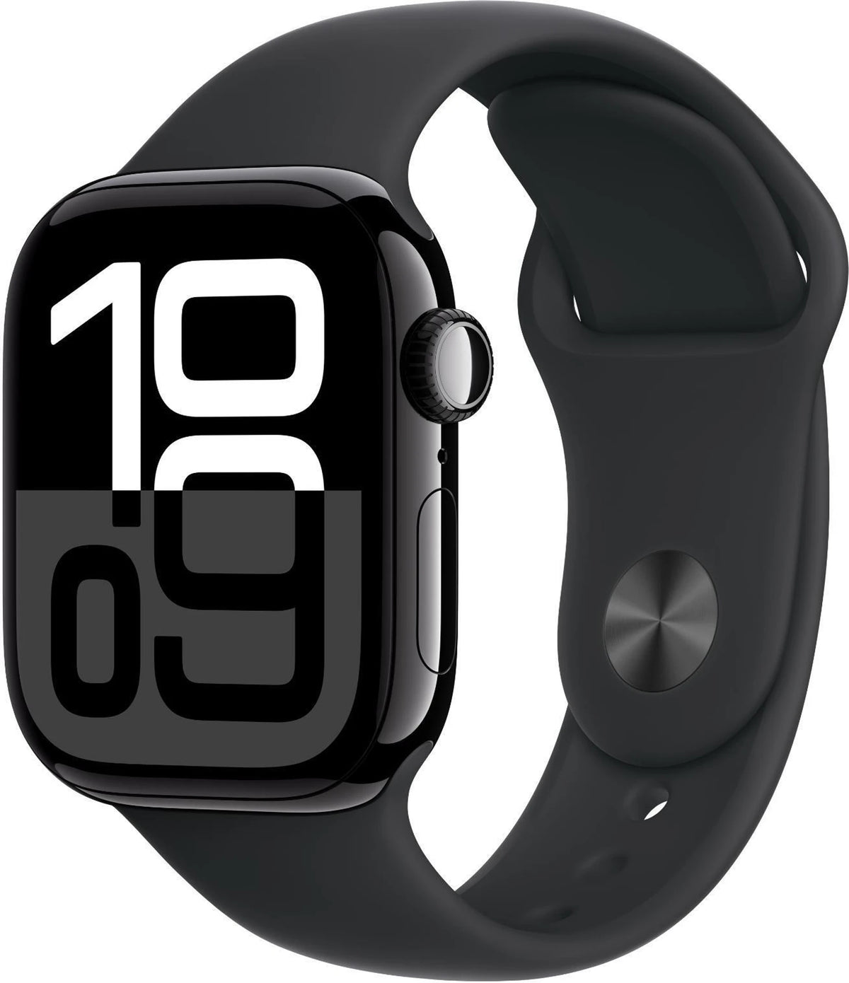 Apple Watch Series 10 (GPS 42mm) -  Jet Black Aluminum Case with Black Sport Band