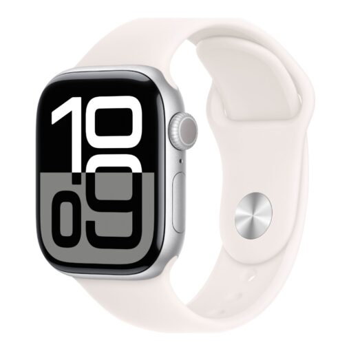 Apple Watch Series 10 (GPS 42mm) - Silver Aluminum With White Sport Band
