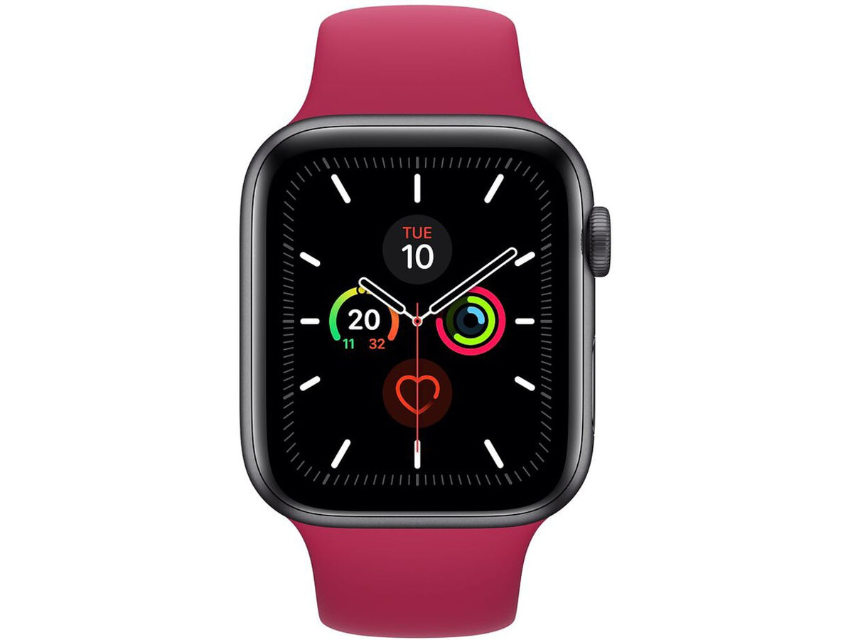 Apple Watch Series 10 (GPS 46mm) -  Jet Black Aluminum With Red Sport Band