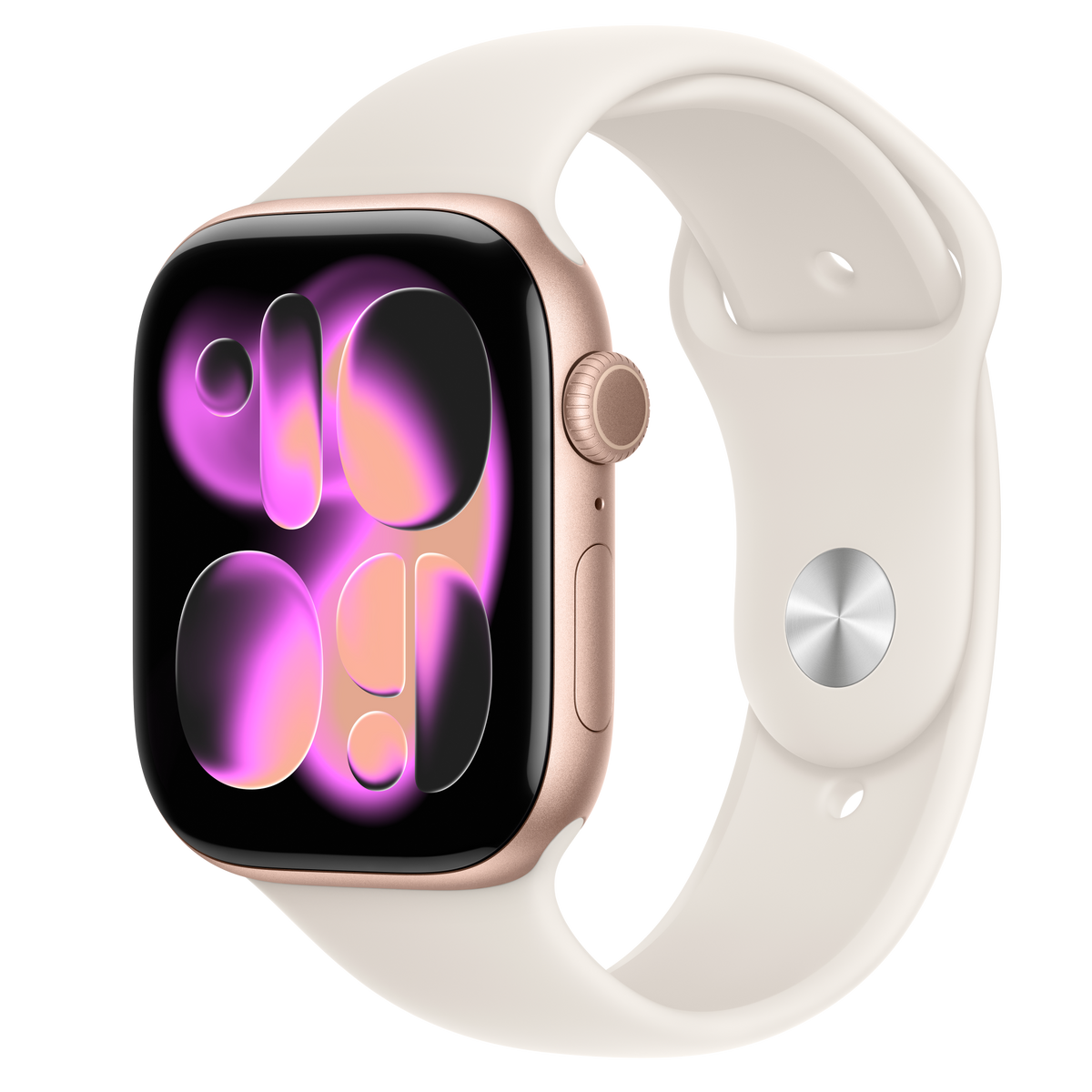 Apple Watch Series 10 (GPS 46mm) -  Rose Gold Aluminium with Light Blush Sport Band
