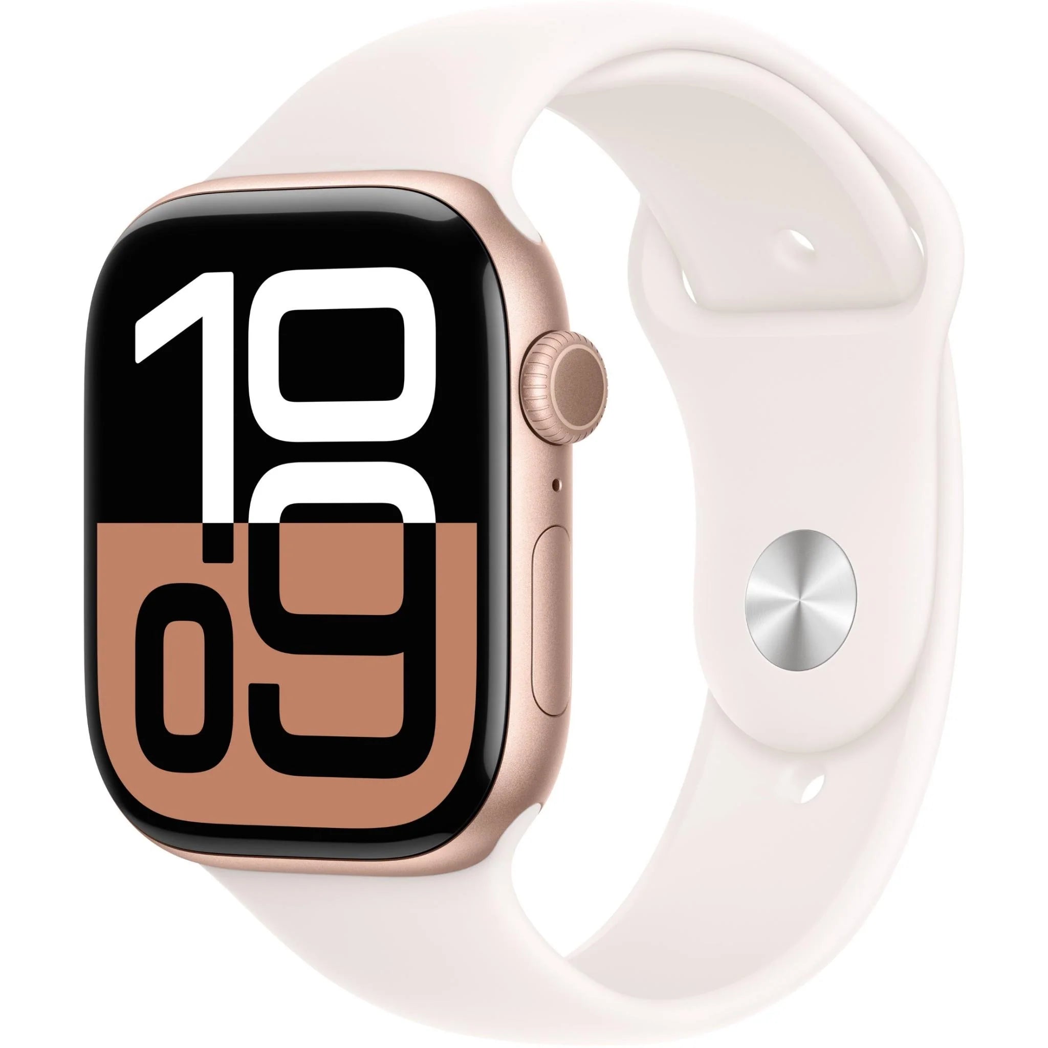 Apple Watch Series 10 (GPS + Cellular 42mm) -  Rose Gold  Aluminum - Sport Band White