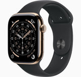 Refurbished Apple Watch Series 11  (GPS + Cellular 46mm) -  Gold Titanium With  Black Sport Band