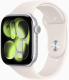 Refurbished Apple Watch Series 11 - GPS  46MM -  Silver Aluminum Case with Starlight Sport Band