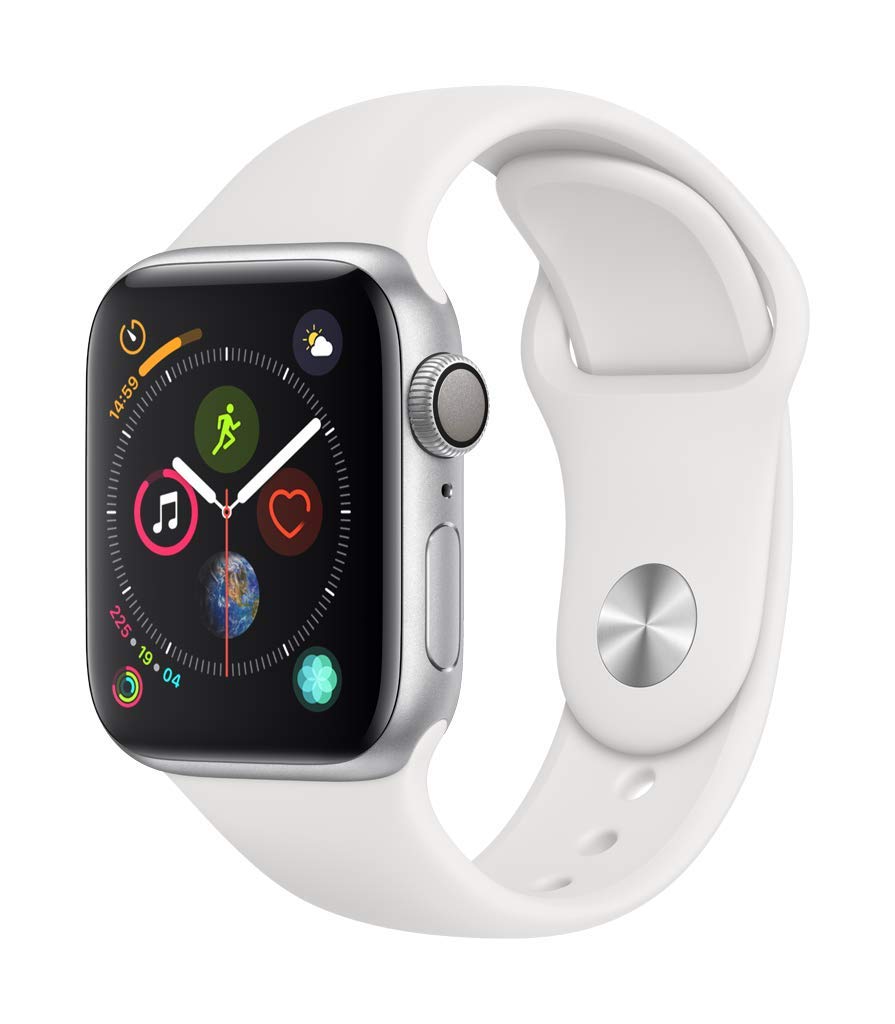 Apple Watch Series 4 (GPS + Cellular 40MM ) -  Silver Aluminum With White Sport Band