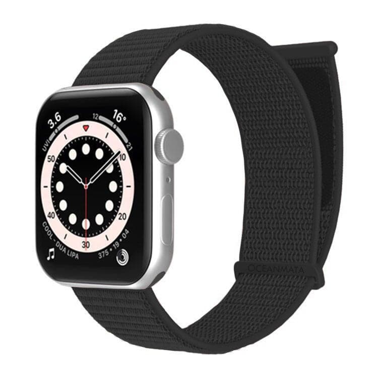 Apple Watch Series 5 (GPS + Cellular 44mm) -  Silver Aluminum With REDEFINE Braided Stretchy Adjustable Watch Band Black