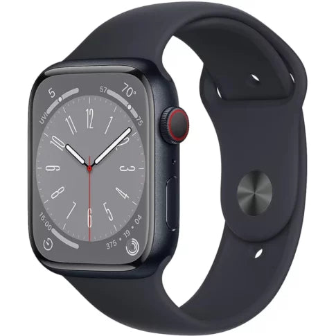 Apple Watch Series 8 ( GPS + Cellular 45MM  ) -  Midnight Aluminum with Black Sport Band