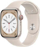 Apple Watch Series 8 (GPS + Cellular 41mm) - Starlight Aluminum Case with Starlight Sport Band