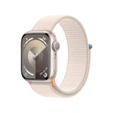 Apple Watch Series 9 ( GPS + Cellular - 41MM ) - Starlight Aluminum With Alpine Loop Watch Band White