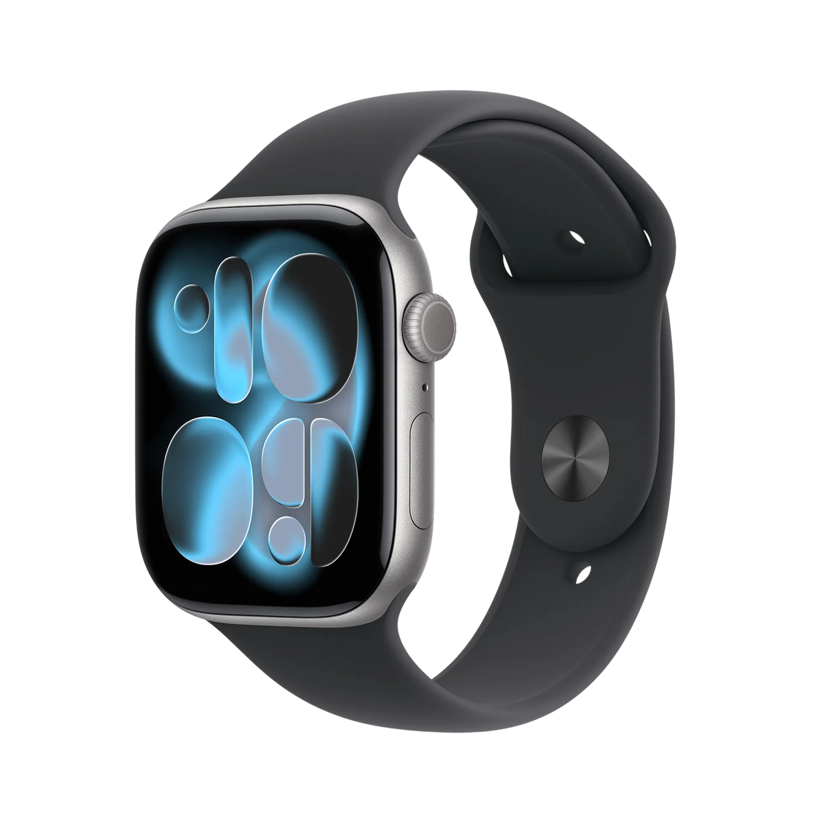 Apple Watch Series 9 ( GPS +  Cellular 41MM ) - Silver Stainless Steel With Black Sport Band