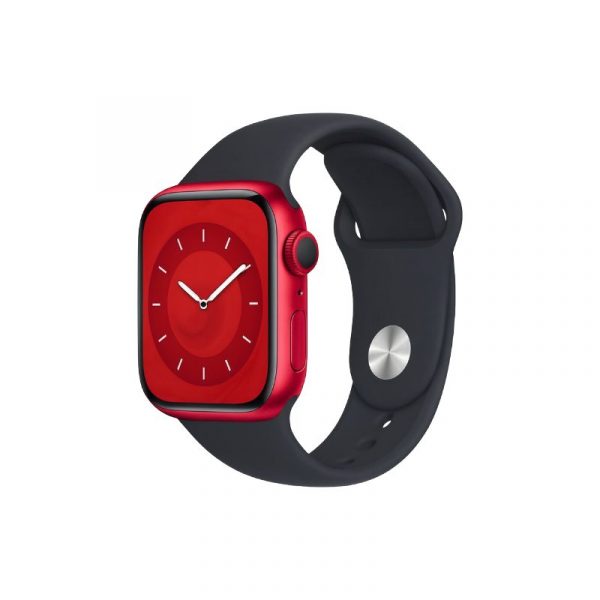 Apple Watch Series 9 ( GPS +  Cellular 45MM ) - Midnight Aluminum With Red Sport Band