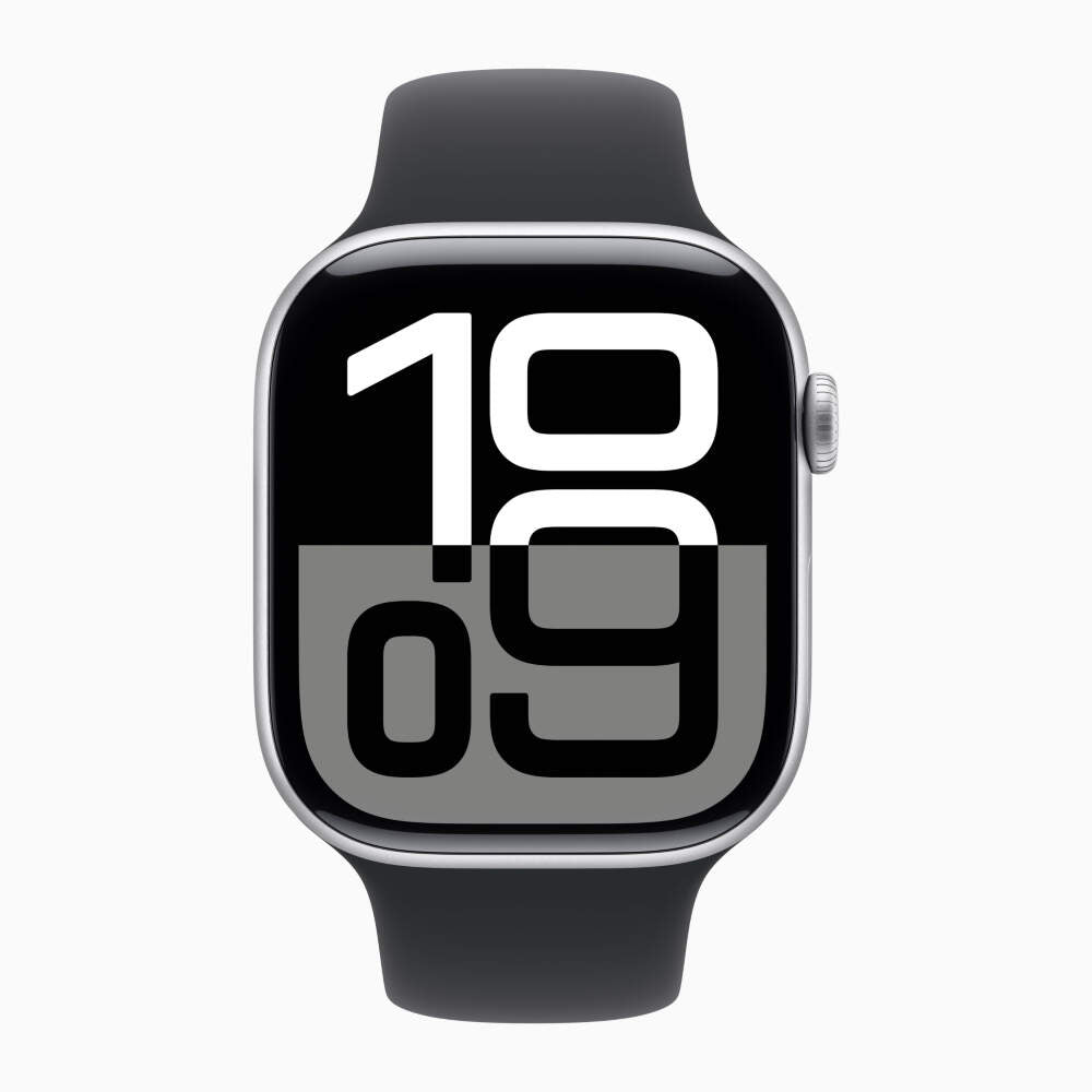 Apple Watch Series 9 ( GPS +  Cellular 45MM ) - Silver Aluminum With Black Sport Band