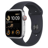 Apple Watch Series SE (2nd ) - GPS- 44mm - Silver Aluminum Black Sport Band