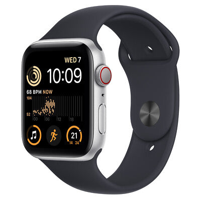 Apple Watch Series SE 1st Gen (2020) - GPS 40mm - Silver Aluminum With Black Sport Band