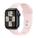 Apple Watch Series SE 1st Gen (2020) - GPS - 40MM -  Midnight Aluminum With Pink Sport Band