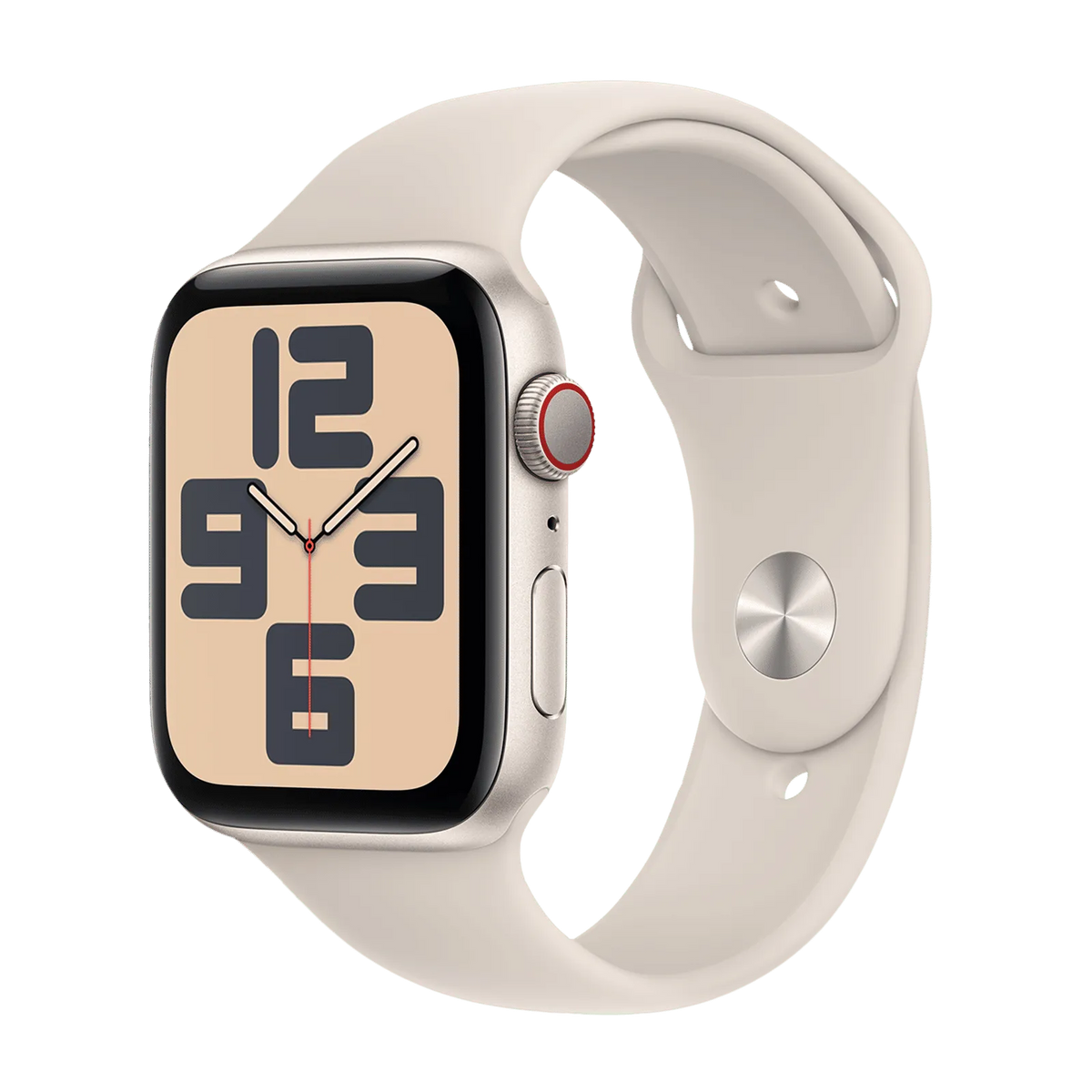 Apple Watch Series SE 1st Gen (2020) - GPS + Cellular - 40mm - Silver Aluminum With Starlight Sport Band