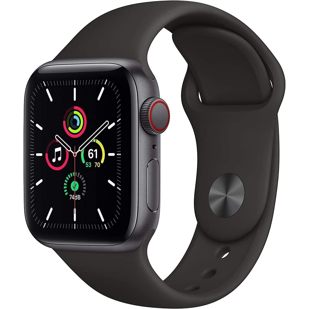 Apple Watch Series SE 1st Gen (2020) - GPS + Cellular - 40mm - Space Gray Aluminum With Black Sport Band