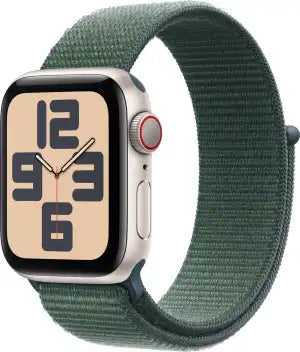 Apple Watch Series SE 1st Gen (2020) - GPS + Cellular - 40mm - Space Gray Aluminum With Green Sport Band