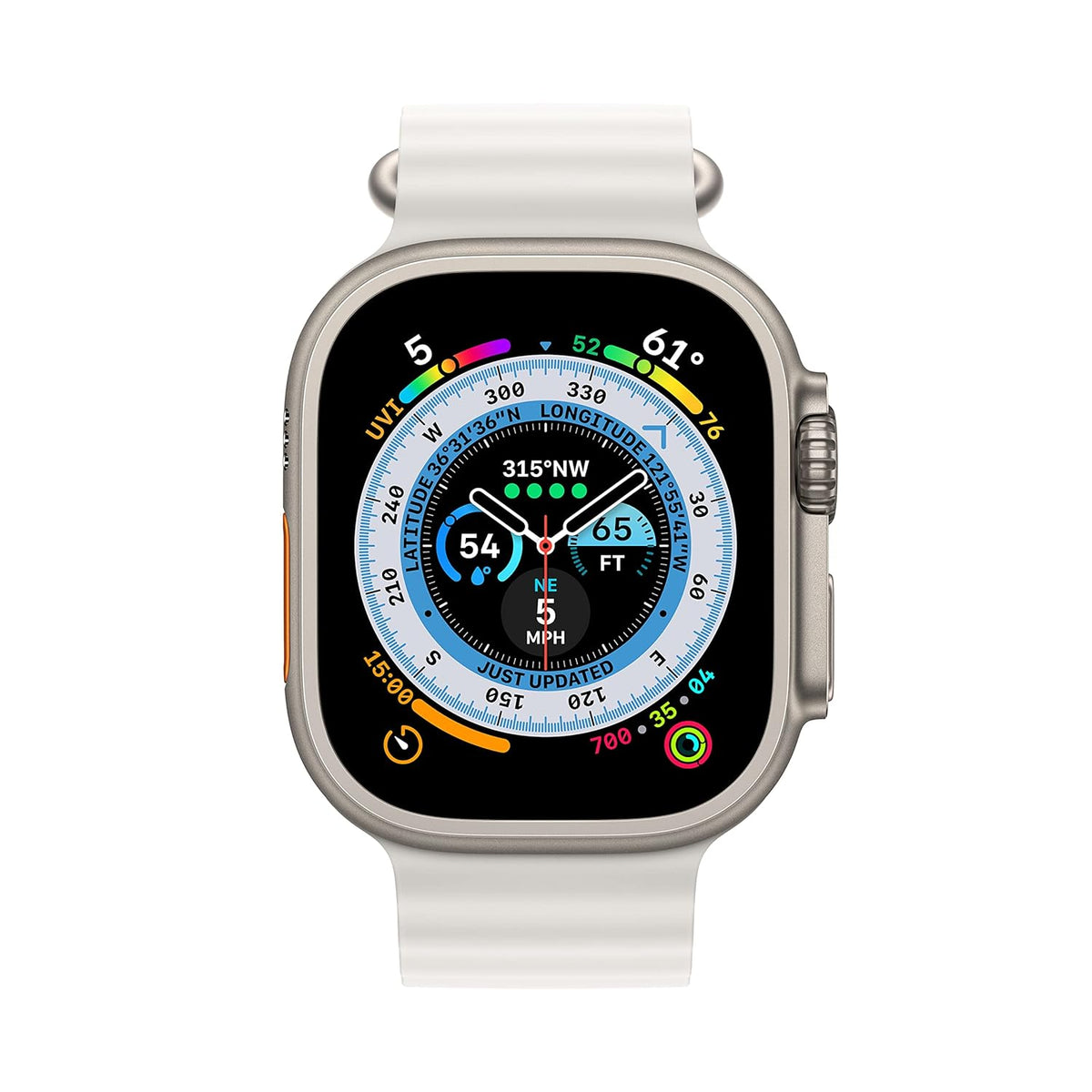 Apple Watch Ultra - Cellular - 49mm - Titanium, Ceramic Back, Sapphire Crystal, White Alpine Loop