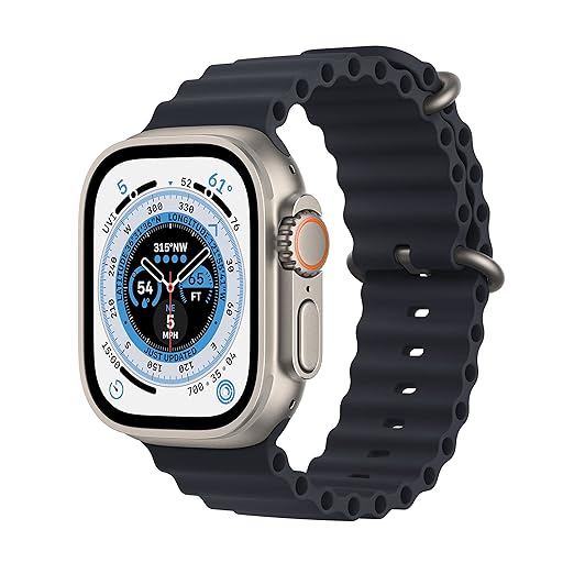 Apple Watch Ultra - Cellular - 49mm - Natural Titanium with Black Ocean Band