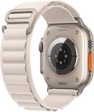 Apple Watch Ultra - Cellular - 49mm - Titanium with White Alpine Loop Band