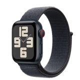 Apple Watch Series SE 1st Gen (2020) - GPS + Cellular - 44mm - Midnight  Ocean Silicone Sport Watch Band Black