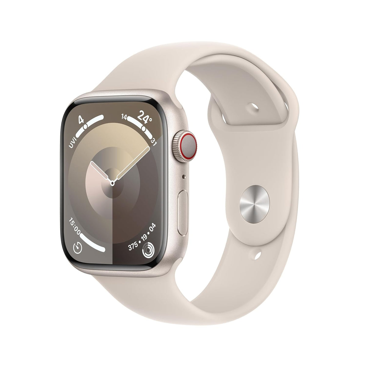 Apple Watch Series 9 ( GPS +  Cellular 45MM ) - Starlight Aluminum With Starlight Sport Band