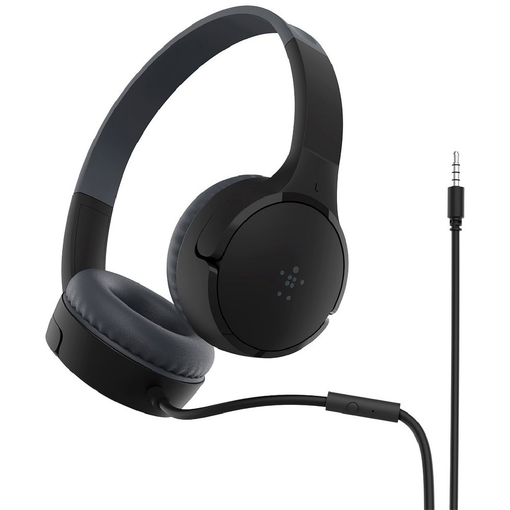 Belkin SoundForm Mini Wired On-Ear Headphones Black