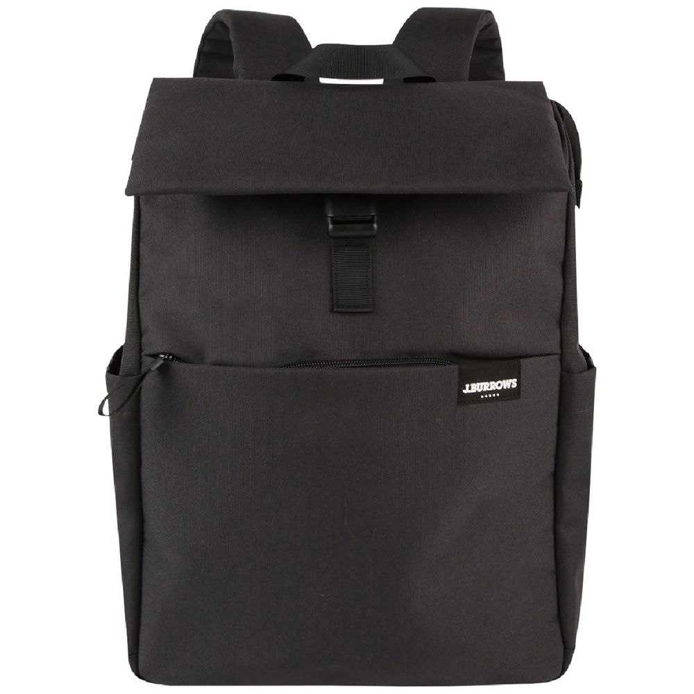J.Burrows 15.6" Laptop Backpack Roll Top Black - As New Open Box