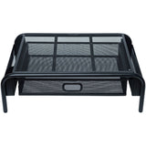 J.Burrows Mesh Desk Riser with Drawer Black - As New Open Box
