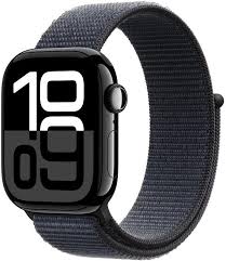 Apple Watch Series 10 (GPS 42mm) -  Jet Black Aluminum With Black Alpine Loop Band
