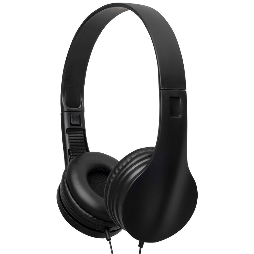 Keji On-ear Wired Headphones with Microphone Black - As New Open Box